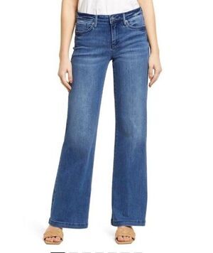NYDJ Teresa Wide Leg Jeans Women 10 NWT Lift Tuck In Foundry Wash Stretch Denim